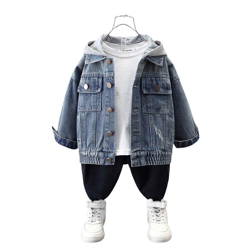 Stilvolle Jungen-Denimjacke mit Kapuze für Frühling & Herbst 2025