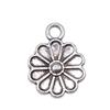 Simple Flower Charms Antique Alloy Pendants For Minimalist Floral Jewelry