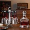 Luxury Embossed Red Wine Glass Set with Rotating Decanter
