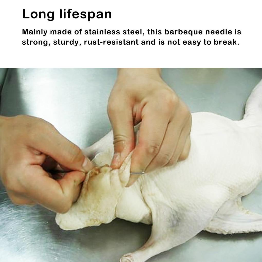 30 kusů Barbeque Kachna Kuřecí maso Vepřové Hovězí Špíz Náhradní Zelenina Jídlo Grilovací rolka Jehly Nástroj na vaření