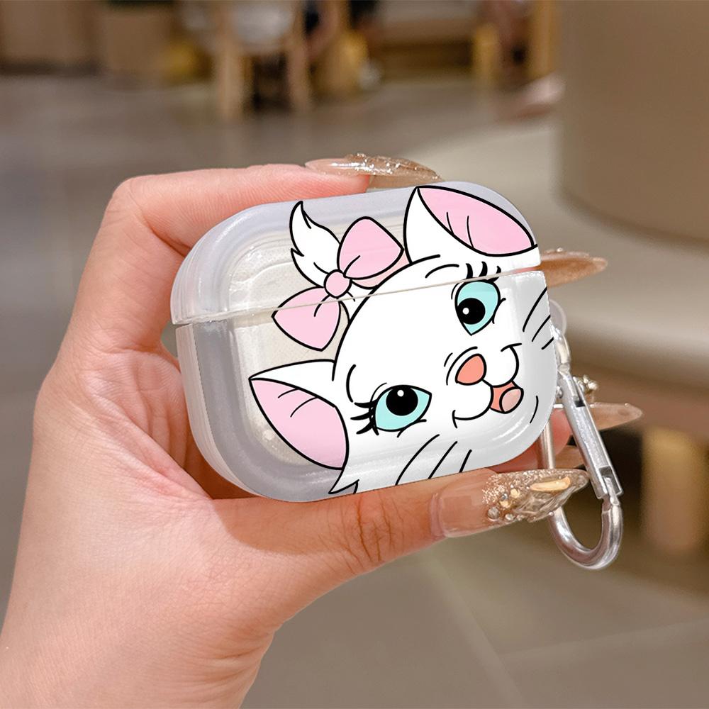 Cartoon Cute Maries Cat Hot Translucent Silicone Case for Airpods 4 3 Pro 2 1 Wireless Earphone Headphone Pro2 Protective Covers