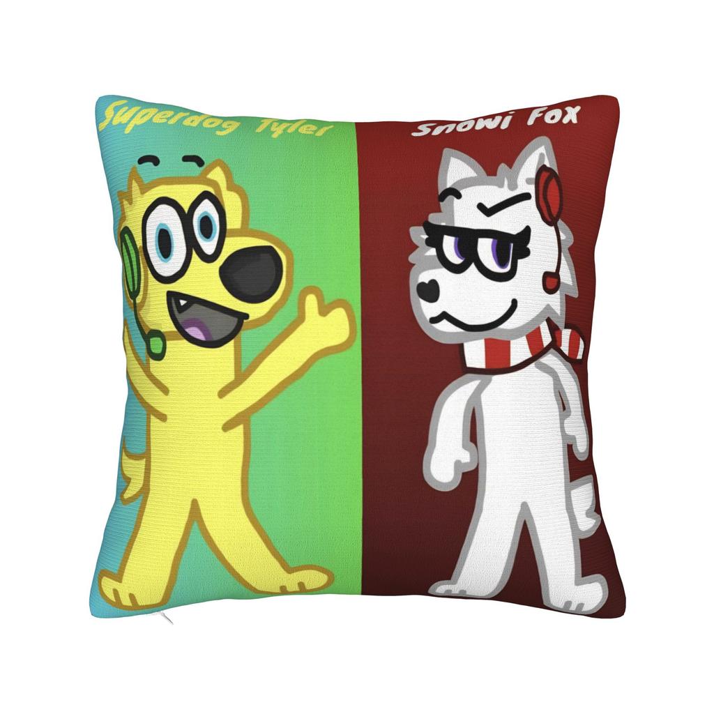 Superdog Tylers Snowi Foxs Square Pillow Covers Bed Car Cute Cartoon Cushion Cover Creative Home Decoration Pillow Cover