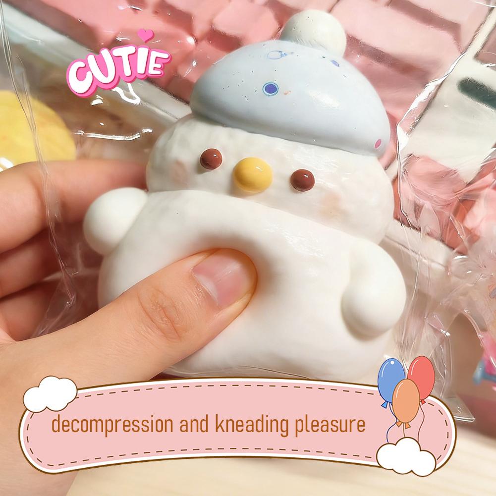 Cute Snowman Toy Kawaii Soft Slow Rising Stress Relief Toys For Kids Adults Christmas Gift Desktop Decor Party