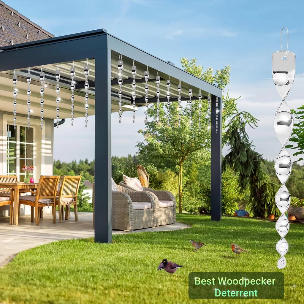 Vogelabwehrstab für den Außenbereich Reflektierender Abschreckstab Spiralvogelabwehr Reflektierender Stab Landwirtschaftliche Vogelabwehrdekoration