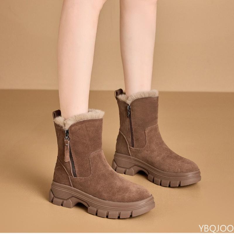 Snow boots for women new winter thick cotton warm short boots casual high top simple comfortable daily casual women's shoes