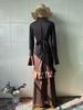 Women's Elegant Slim Fit Long Dress - 2025 European & American Style with Soft Long Sleeves