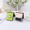 Blume karierten Crossbody lange Kette Ledertasche für Samsung Galaxy Z Flip 4 5 Fall für Galaxy Z Flip 3 Abdeckung 5G Flip