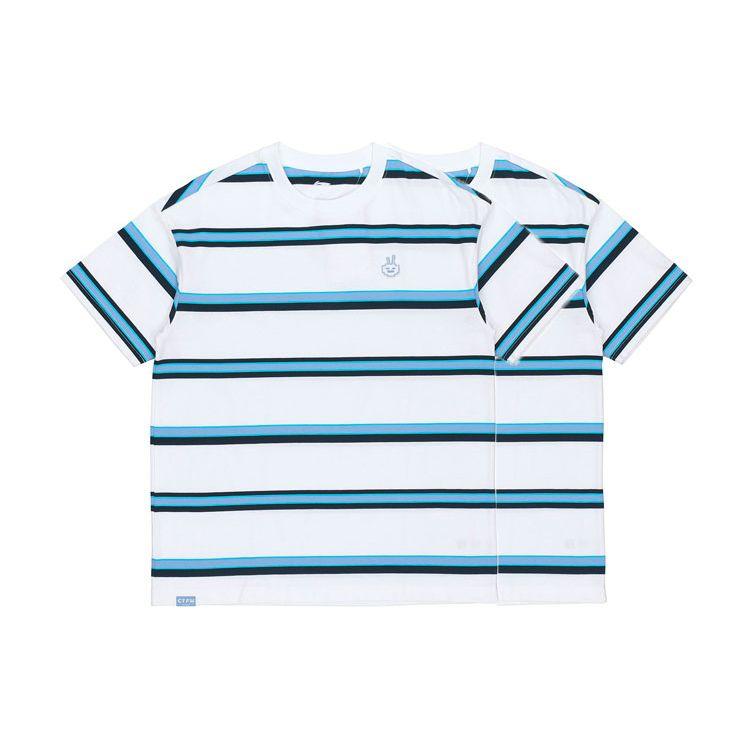 Li Ning CF Alien Relic Striped Loose Short Sleeve T-Shirt Unisex Tops White AHSR724-1