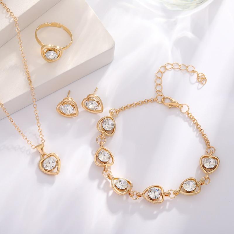 Pearl Butterfly Jewelry Set Oil Drop Butterfly Charm Pearl Bracelet Earrings Necklace Girls Jewelry Set
