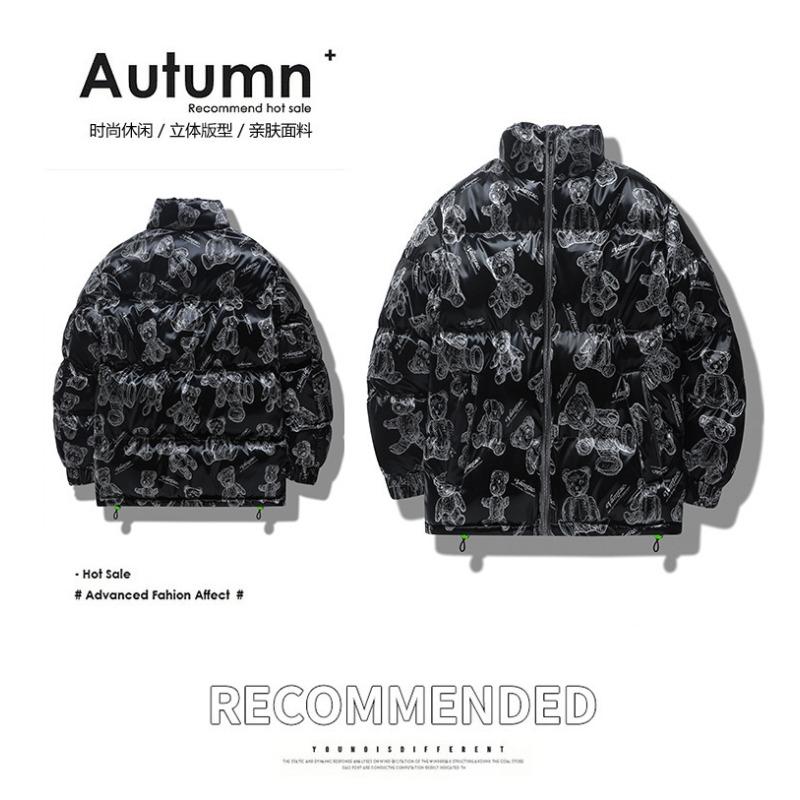 2025 New Winter Men's Cotton Jacket Men's Casual Cotton Jacket Double-sided Couple Warm Duck Cotton Coat Trendy Cotton Clothes