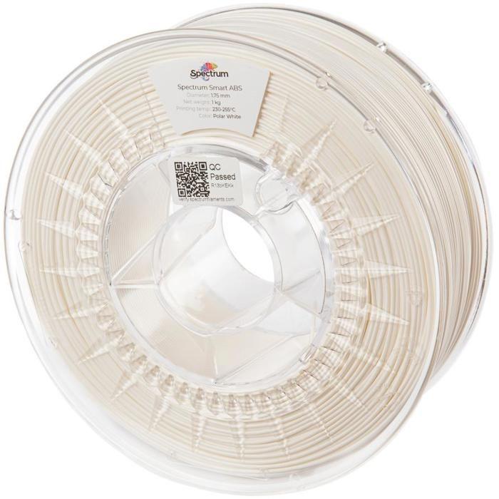 Filament ABS - FILAMENT - Polar White - 1,75 Mm - 1 Kg - Température D'impression 255 °C