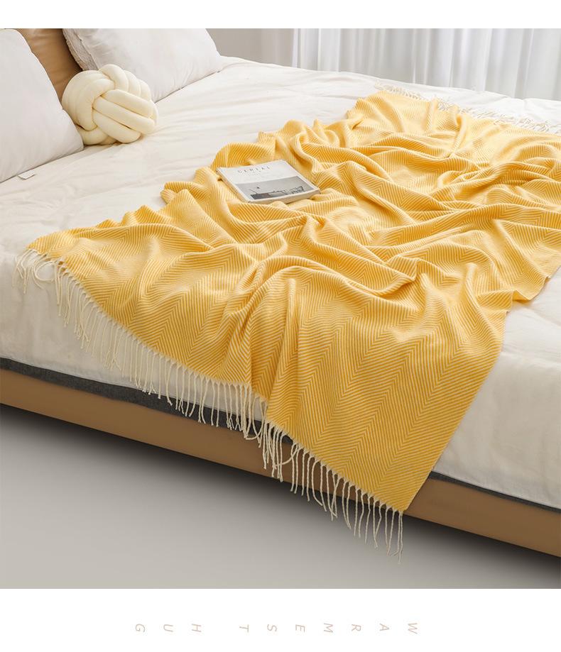 Gewebte Sommerdecke: Vielseitige Sofahülle, Bett-Endtuch, Kühler Klimaanlagen-Schal, Weiche Kuscheldecke