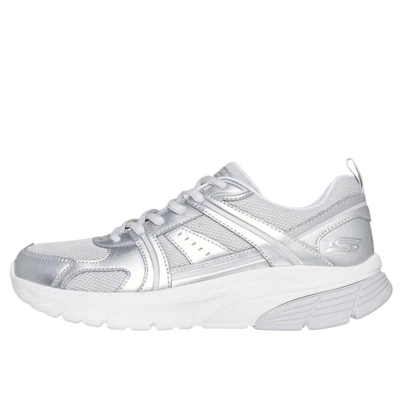 Skechers Bobs Vamos Fashion Comfortable Simple Durable Low-Top Running Shoes Women sneakers White 117770-SIL 35