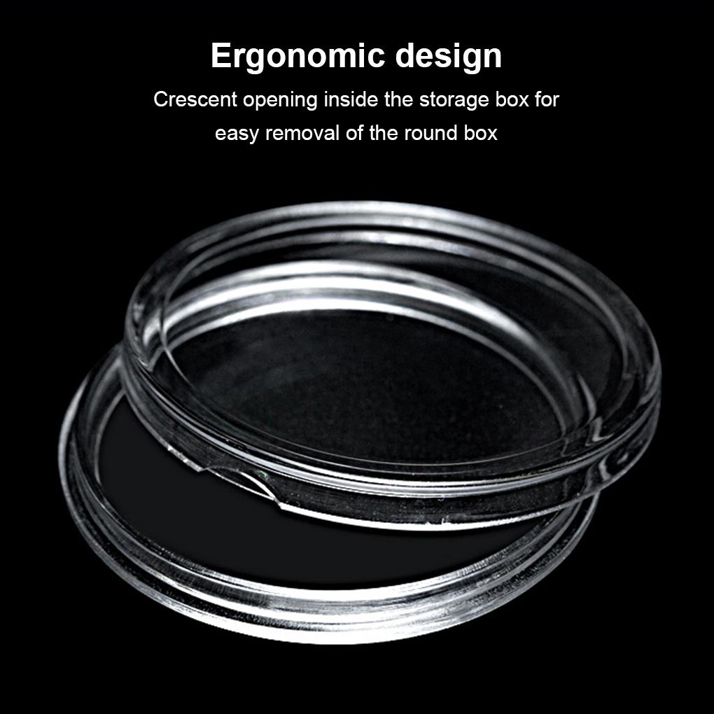 Pack of 100X 27mm Change Holders Portable Transparent Organizer Collectible Storage Container Gifts Accessory