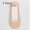 5 Pairs of Women's Summer Thin Style Pure Cotton Shallow Mouth Invisible Boat Socks