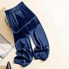 Letnie fajne spodnie Bloomers z octanu lodowego jedwabiu dla kobiet i mężczyzn luźne jedwabne satynowe Knickerbockers octanowe satynowe gładkie figi