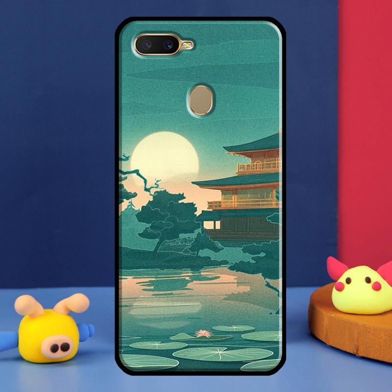 Japanese Style Art Japan Case For Oppo A16 A76 A96 A58 A78 A98 A5 A9 A91 A15 A17 A77 A52 A72 A74 A94 A54S A57S Cover