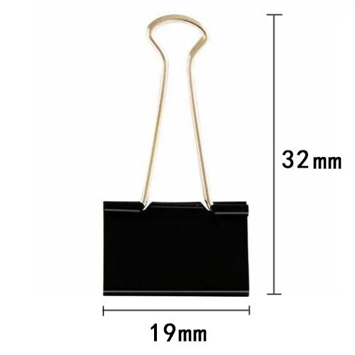 10 STÜCKE Metall Büroklammer 19 25 32 41 51mm Foldback Metall Binder Clips Schwarz Griffklemmen Papier Dokument Büro Schule Schreibwaren