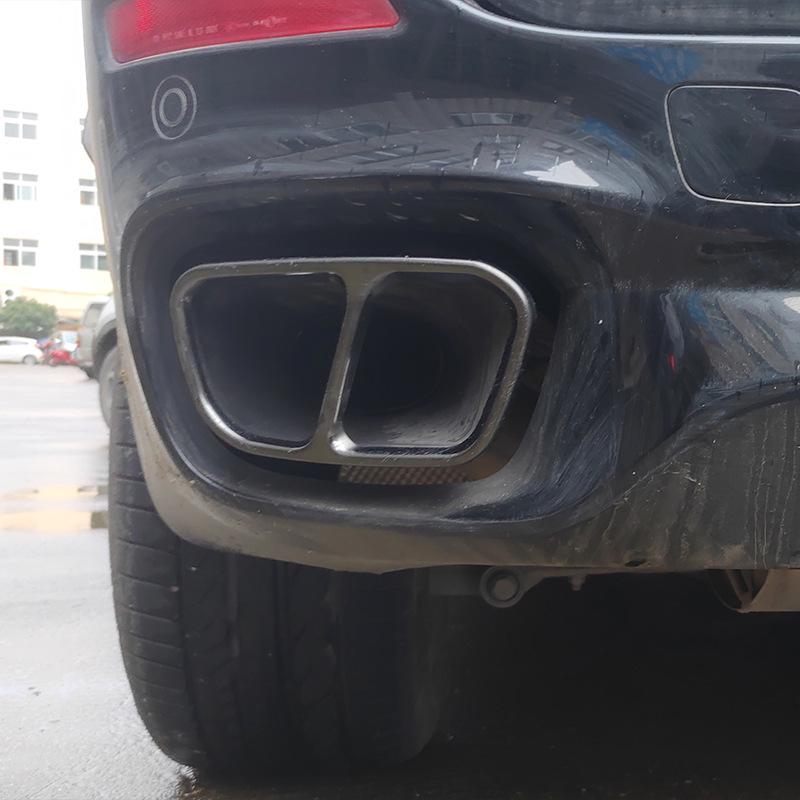Stainless Steel Black Exhaust Tailpipe Frame for BMW X5 (2014-2018)