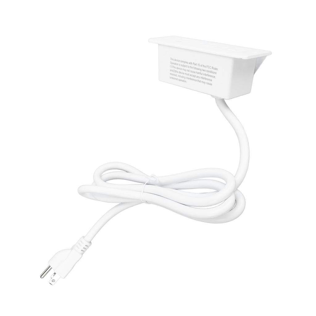 Recessed Power Strip 2 Outlets 1 USB C 1 USB A Ports Fast Charging Desk Outlet with 1.5m Cord for