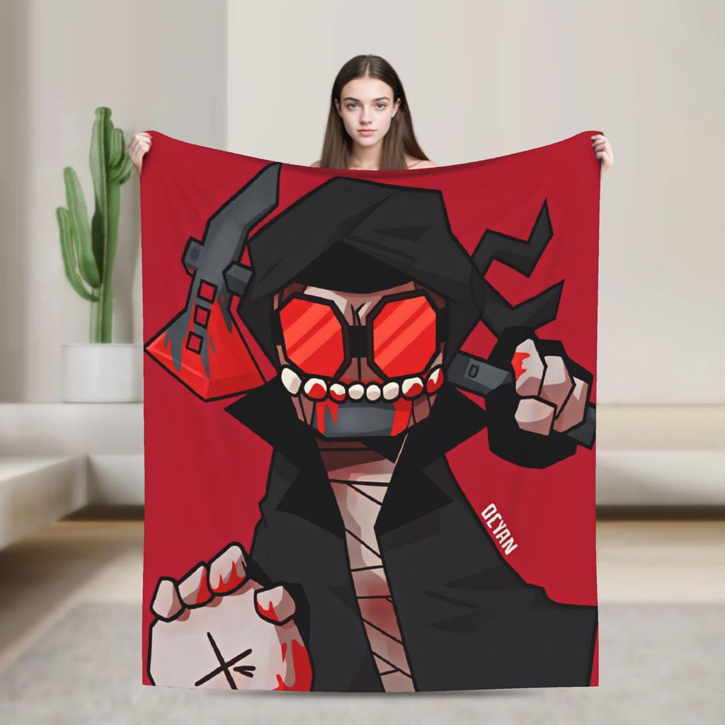 MADNESS COMBAT Warm Soft Blankets Decorative Plush Throw Blanket Fashion Couch Chair Flannel Bedspread Sofa Bed Cover
