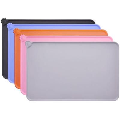 Tapete de silicone para alimentos para animais de estimação com lábios altos, antiaderente, à prova d'água, almofada de alimentação para alimentos para animais de estimação