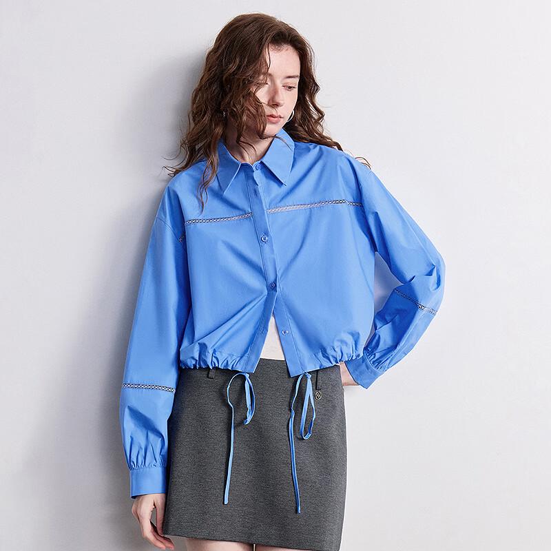 Chuyu Women's Hollow Lace Cotton Shirt