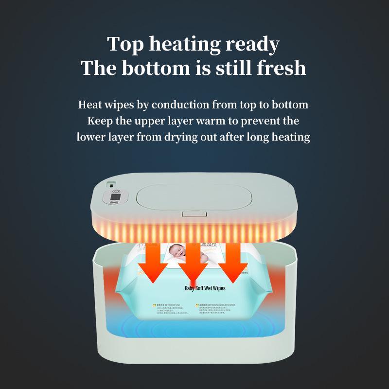 Portable USB Baby Wipes Warmer – Insulated, Constant Temperature, Ideal for Travel.