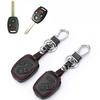Leather Car Key Cover Case Remote Holder for Honda Civic Accord CRV 3/4 Buttons