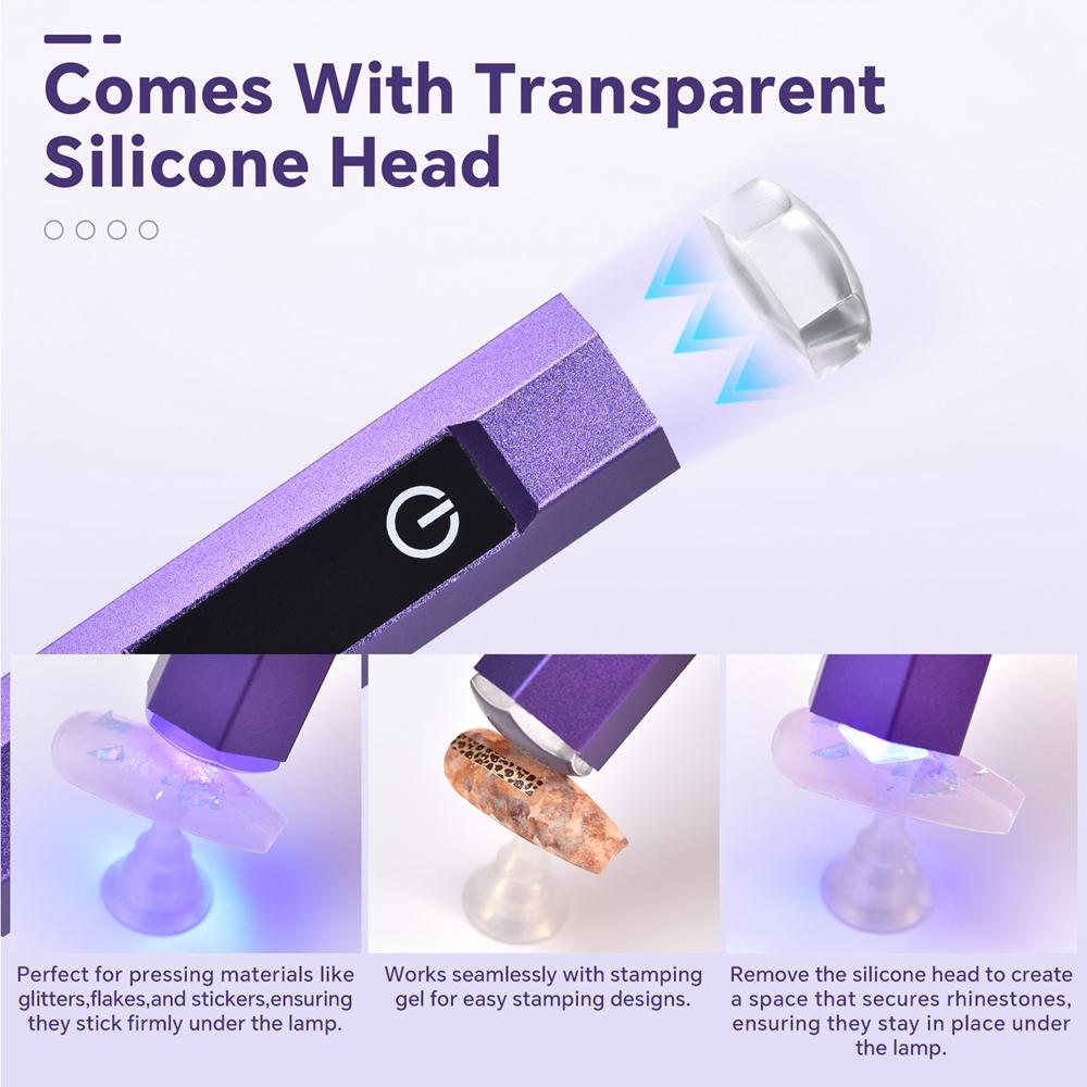 Tragbare Mini Handheld UV LED Lampe für Nägel Wiederaufladbarer Nageltrockner zum Aushärten von Gellack mit Display Maniküre Maschine