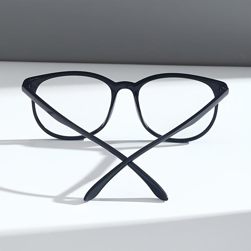 Unisex Round Frame Blue Light Blocking Spectacles Full Rim PC Material Eyeglasses with Case