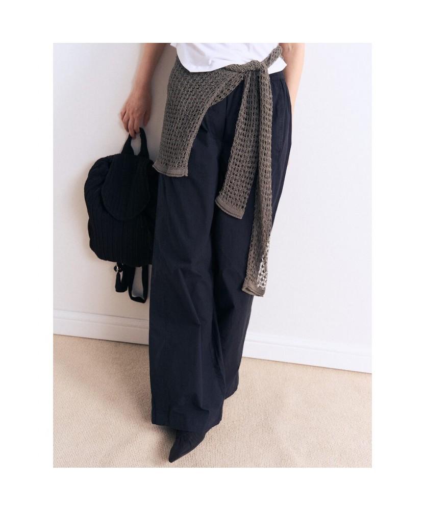 8SECONDS Garment-Dyed Lightweight Cotton Elastic Waist Pants Navy