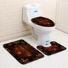 Christmas Bathroom Floor Mat Toilet Three-Piece Set