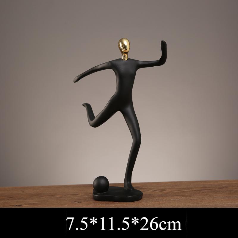 Y Sports-Themed Resin Figurines - Athletic Sculpture Decor for Living Room, Office Desk, Bookshelf, Cabinet - Modern Home Decor