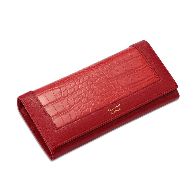 Tailian Women's European and American Style Crocodile Pattern Clutch Wallet