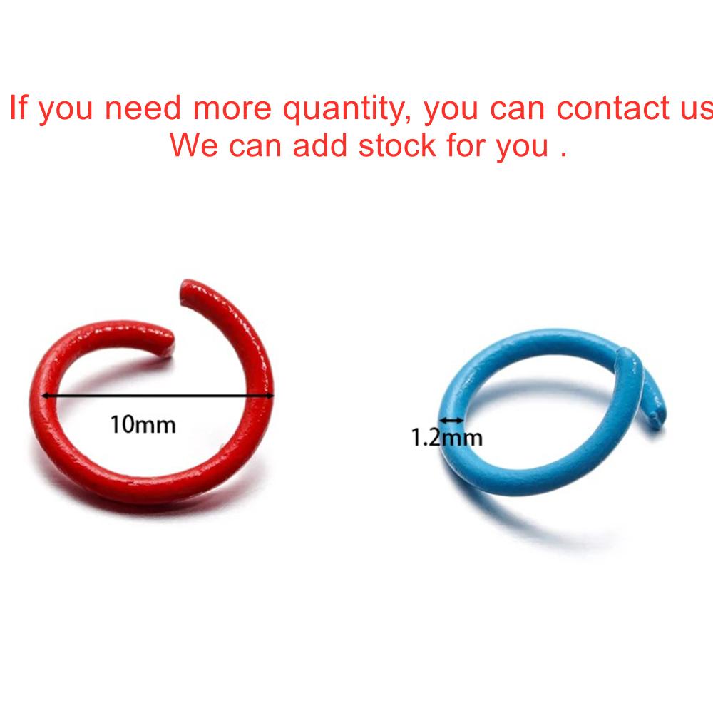 100Pcs 1.2x10mm Colorful Open Jump Rings Split Jump Ring Connector For Jewelry Making DIY Bracelet Necklace Earring Accessories