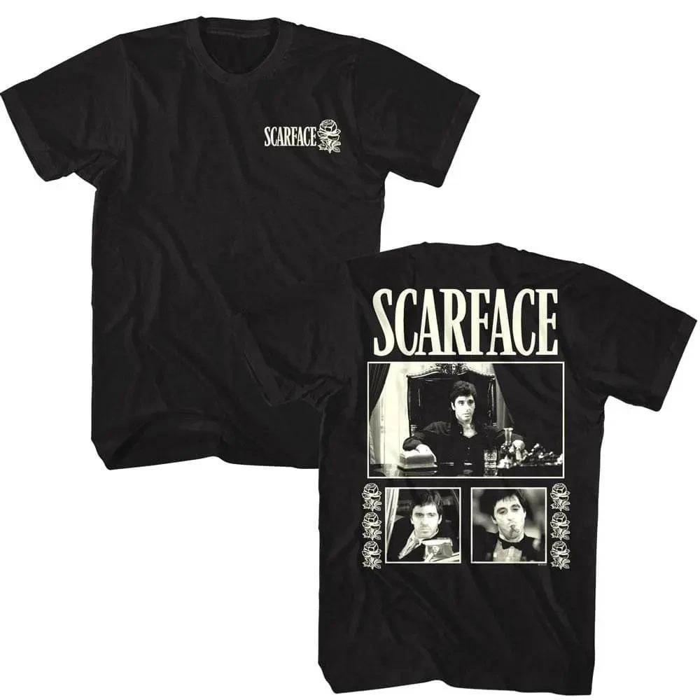 Scarface Black Roses Men s T Shirt XL