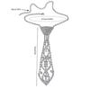 Luxury Rhinestones Necktie Adjustable Chain Tie Necklace For Professional Evening Occasion And Special Event Celebration