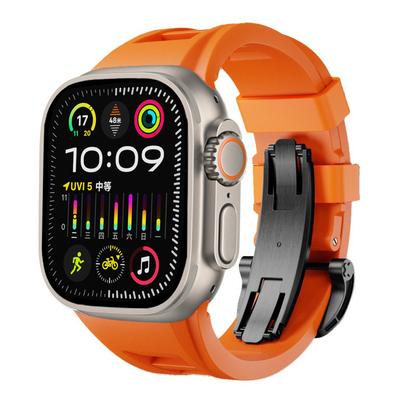 Metal+Silicone Strap For Apple Watch Ultra Band 49mm 45mm 44mm 42mm Belt Correa Bracelet iWatch Series 9 8 7 6 5 4 3 SE Ultra 2