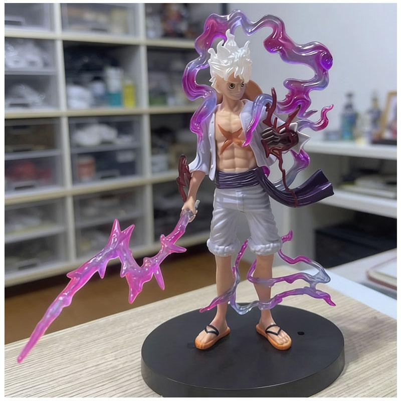 18 см Аниме фигурка One Piece Луффи GEAR 5 Фигурка Ника Луффи Бог Солнца Фигурки Действия Коллекционная Модель Игрушки Подарок