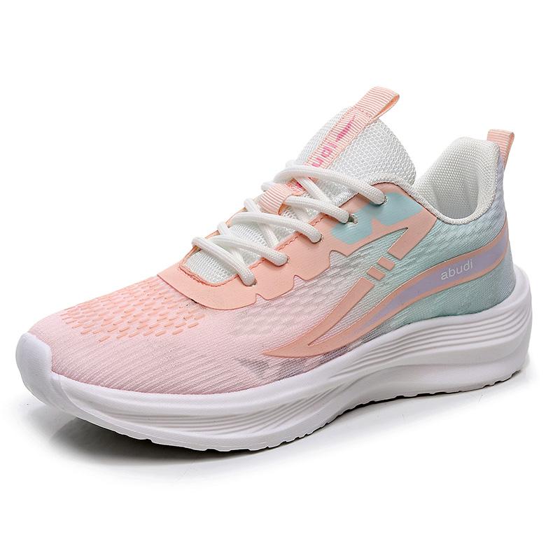 Women's shoes gradual change mesh upper lightweight EV sole breathable lace running shoes size