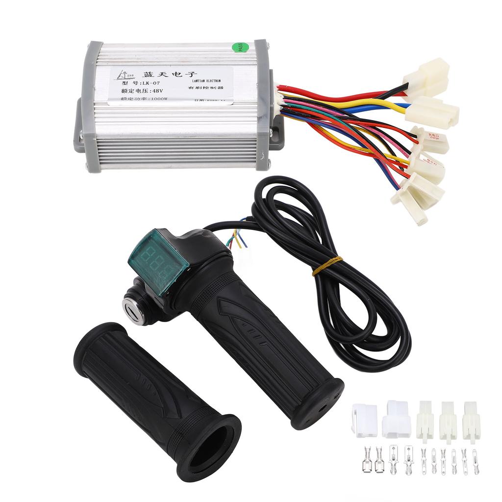 48V 1000W Motor Kartáčovaný Ovladač Otočná Rukojeť s Klíčem Set Elektrické Kolo Bicykl Retrofit Sada Ovladače