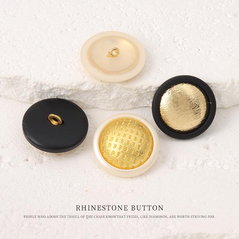 5pcs Metal Resin Double Button Coat Jacket Retro Style Buttons Sweater Suit Trench Coat Hand Sewn Buttons