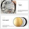 5 In 1 Round Photo Reflector Collapsible Portable Kit for Outdoor Live Broadcast Studio Portrait Shooting