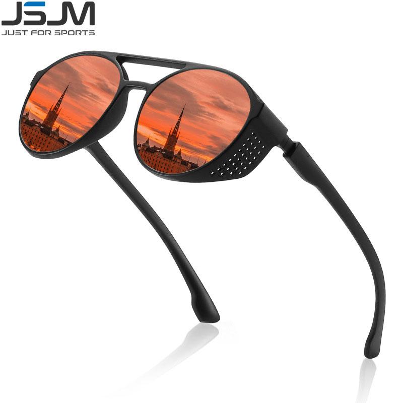 Jsjm New Fashion Mens Polarized Sunglasses Luxury Designer Round Classic Driving Fishing Sun Glasses Eyewears Uv400