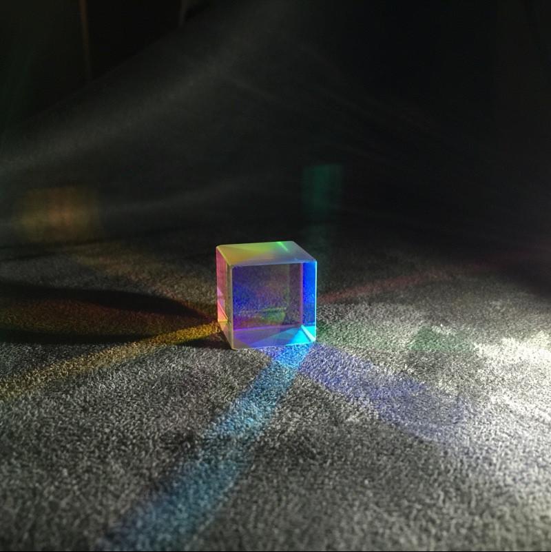 Glass Optical Triple Prism Physics Spectroscope Light Spectrum 303030mm Xcube