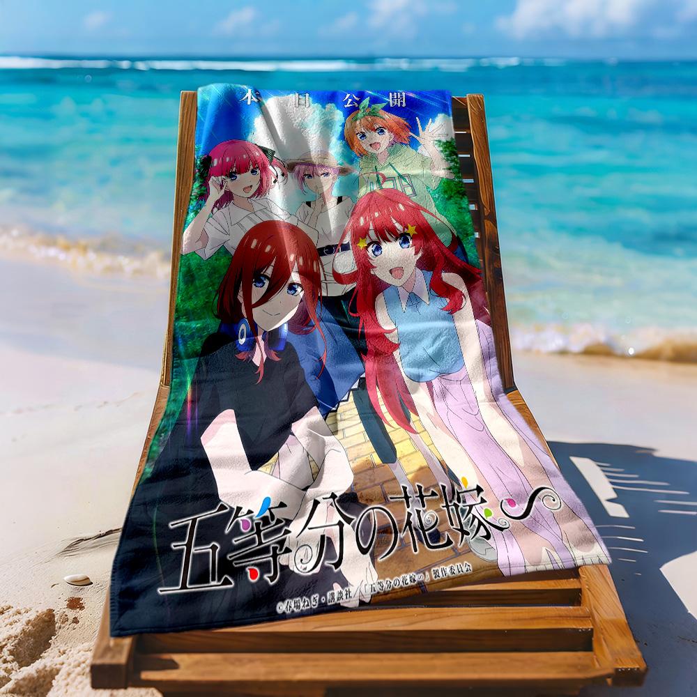 Quintessential Quintuplets1 Beach Towel Quick-Dry Soft Microfiber Comfortable Lightweight Perfect for Traveling Yoga Camping and Swimming