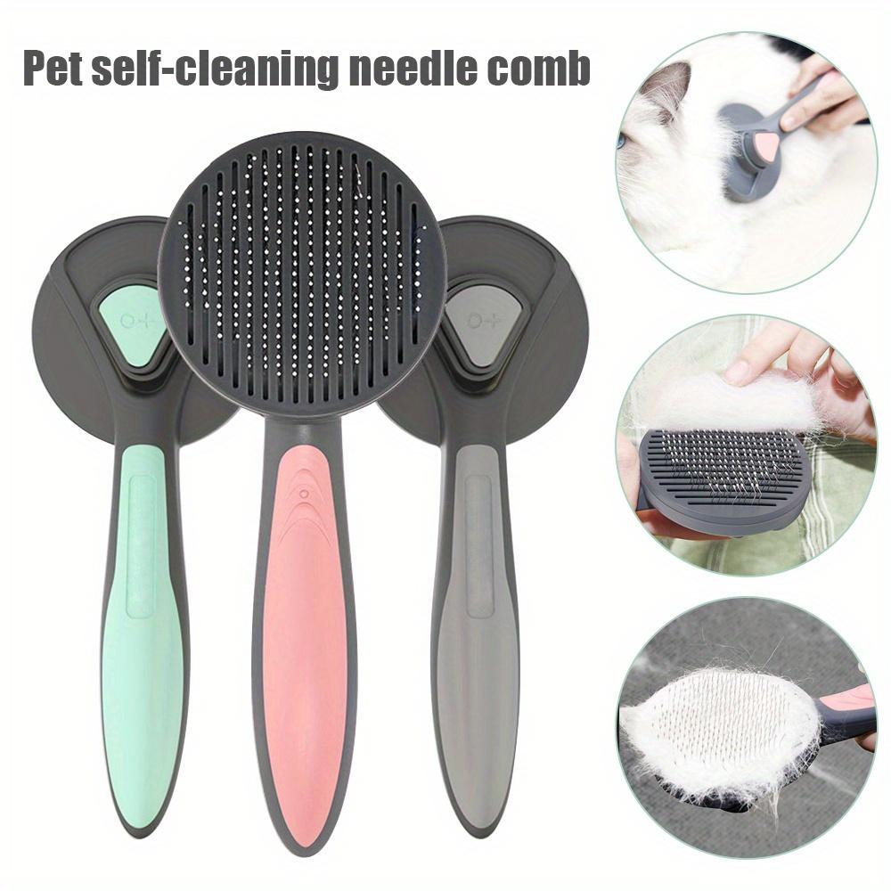 Cat And Dog Comb Hair Removal Self Cleaning Pet Needle Combs Puppy Kitten Grooming Accessories Pet Supplies