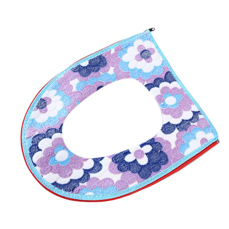 Měkký Korálový Sametový Potah na Záchodové Sedátko Podložka Květinový Vzor Design Koupelnový Dekorativní Doplněk Pro Domácí Koupelnu Ochrana Záchodu Prachotěsný Lze Nainstalovat Odstranit