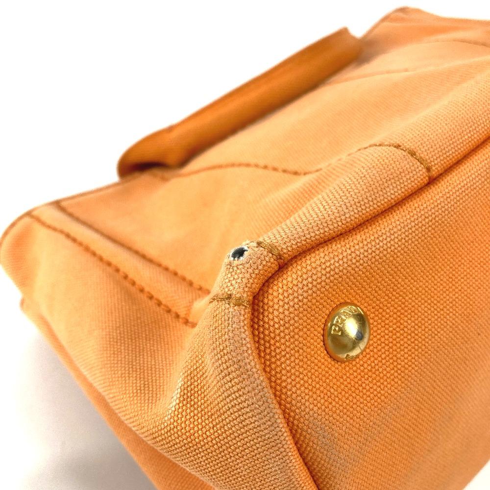 PRADA Canapa logo Handbag, Satchel bag, Tote bag Hand Bag Canvas Orange